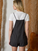 Tie Strap Overall Shorts