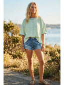 Maeve Striped Oversized Tee