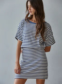Sadie Striped Ribbed Mini Dress