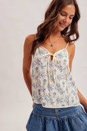 Fara Floral Tie Tank