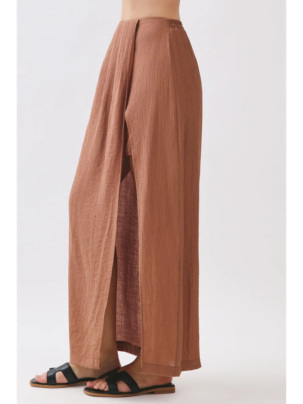 Polly Faux Wrap Pleated Skirt
