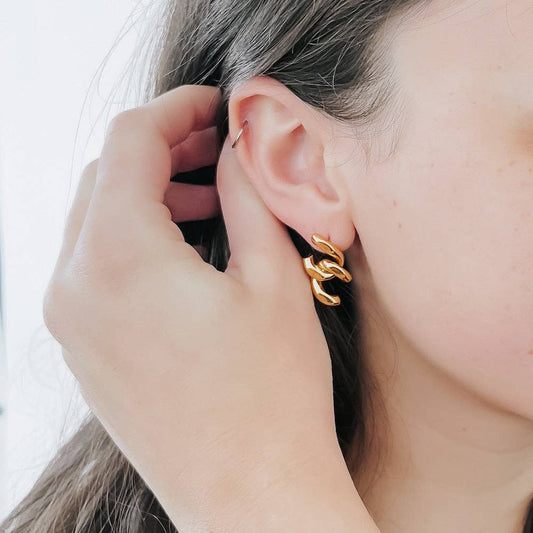 Broken Chain Link Earrings