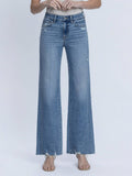 HIGH RISE SLANT SIDE SEAM VINTAGE FLARE JEANS
