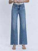 HIGH RISE SLANT SIDE SEAM VINTAGE FLARE JEANS