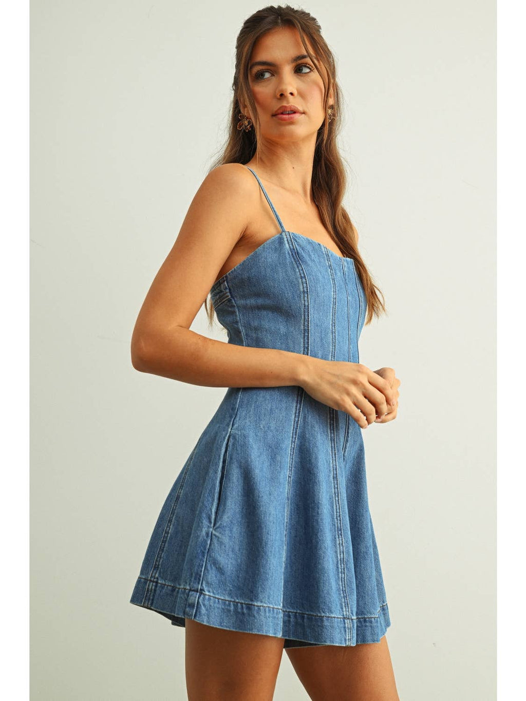 Washed Denim Romper