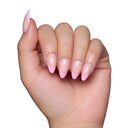 Pink Macaron Press-On Nails | Pink French Tip | Short Almond