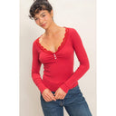 Josie Lace Henley Top