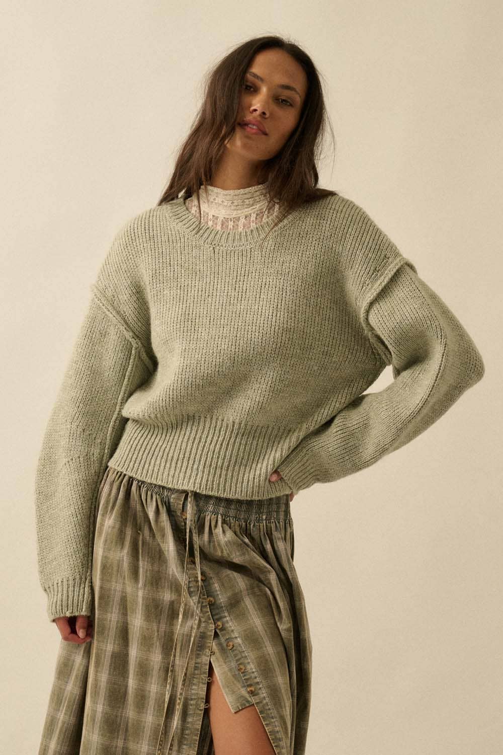 Drop Shoulder Sweater