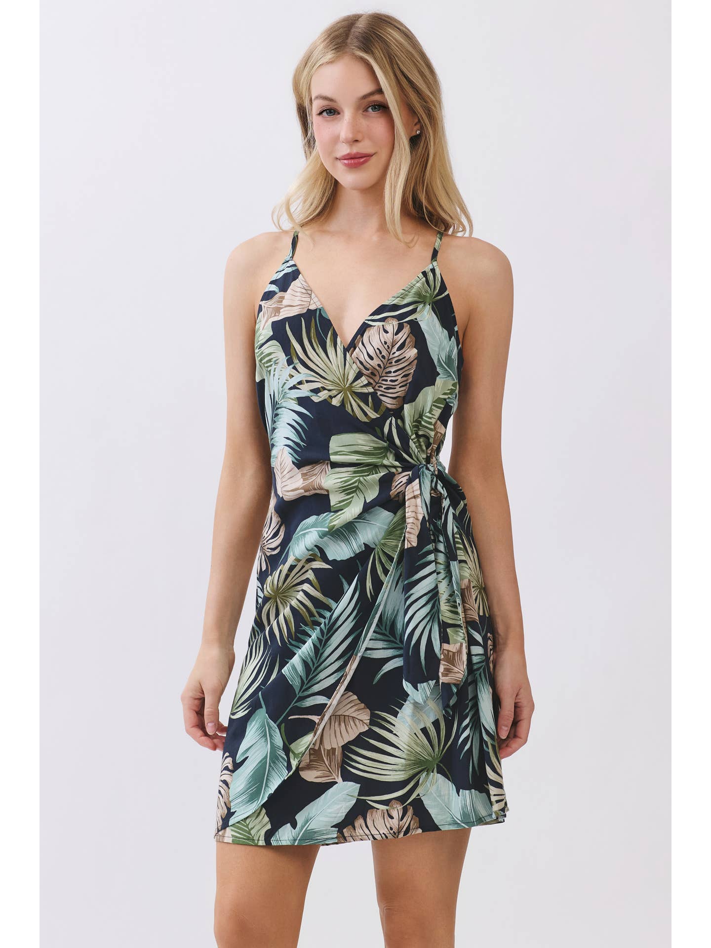 Callie Wrap Mini Dress