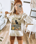 Black Cat Cutie Disco Pop Halloween Tee