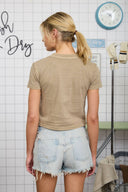 Kinlee Cropped Knit Tee