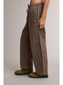 Charlie Espresso Relaxed Barrel Pants