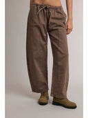 Charlie Espresso Relaxed Barrel Pants
