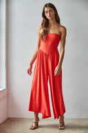Teagan Strapless Flare Jumpsuit