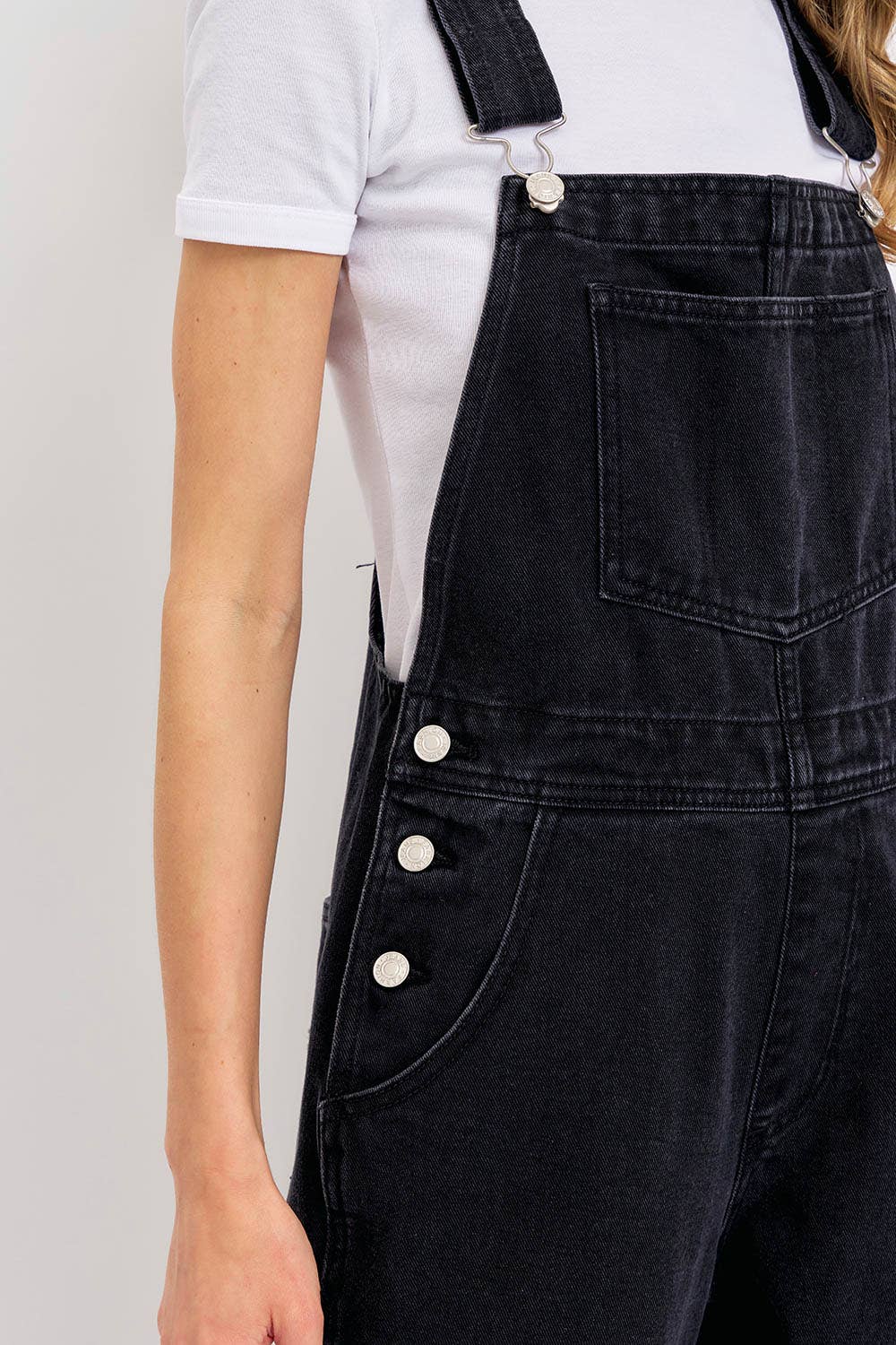 Black Denim Overalls