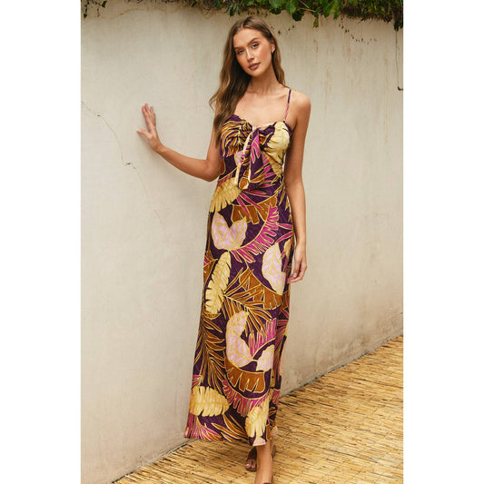 Tropic Tie Front Maxi Dress