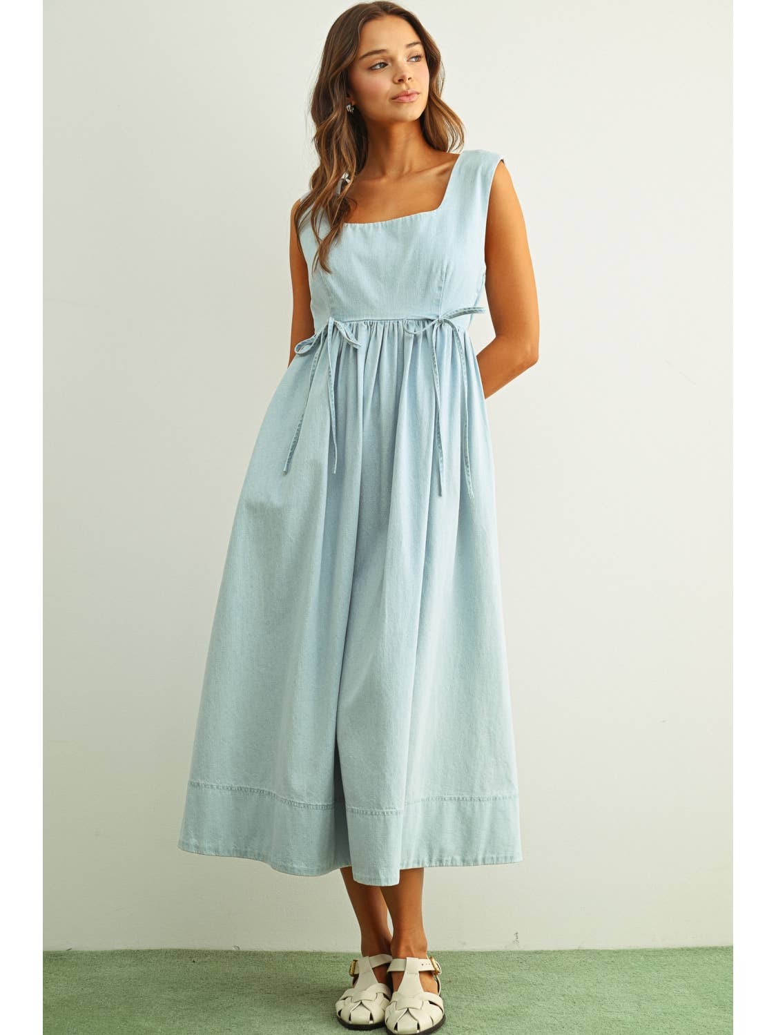 Freya Denim Maxi Dress
