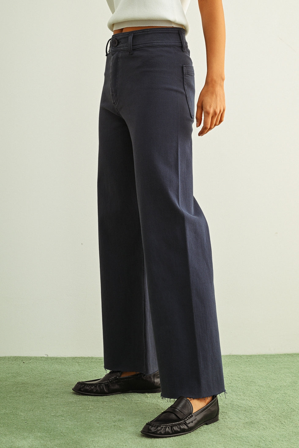 Wide Leg Denim Pants