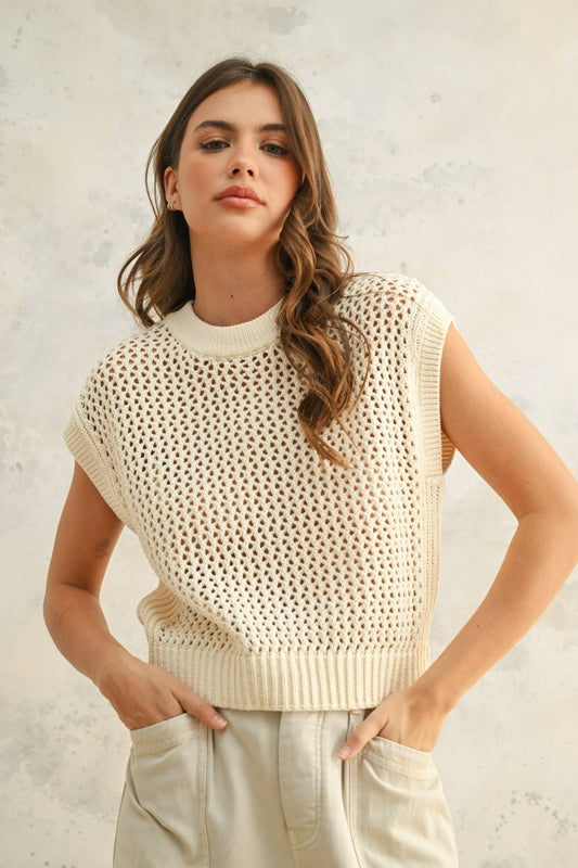 Devon Crochet Knitted Top