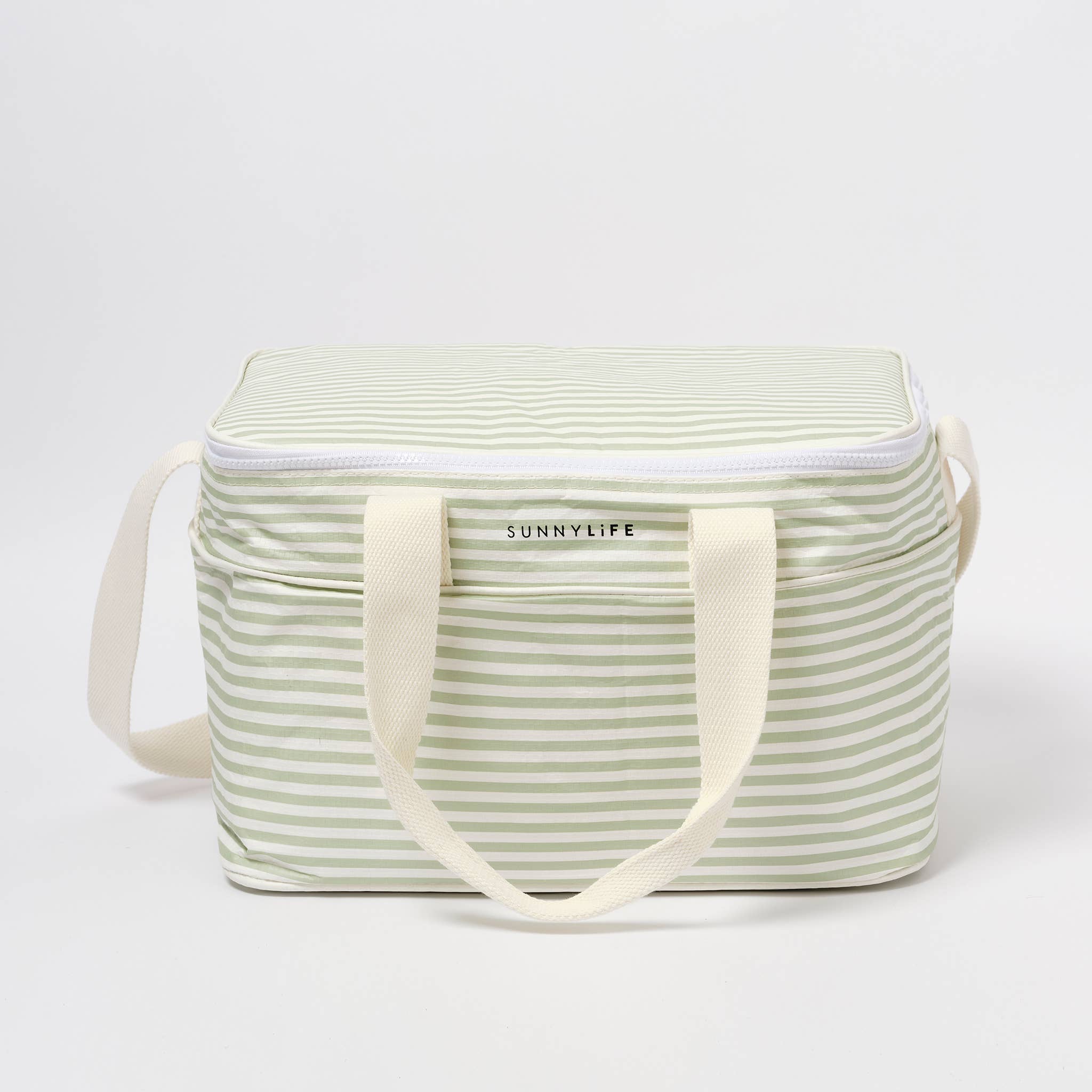 Light Cooler Bag Sea Sage Stripe