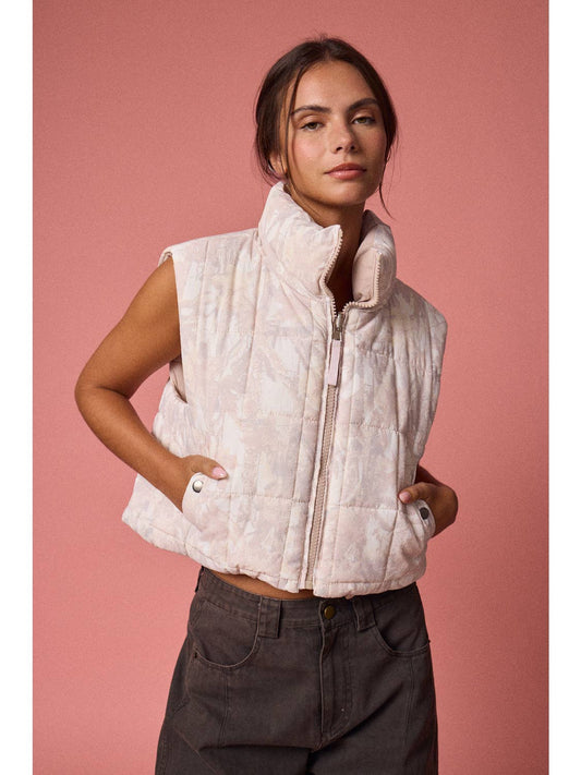 Laine Cropped Puffer Vest