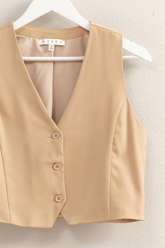 Masie V-neck Sleeveless Vest