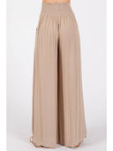 Sandy Smocked Wide-Leg Pants