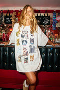 Lovely Cats Graphic Oversized Tee