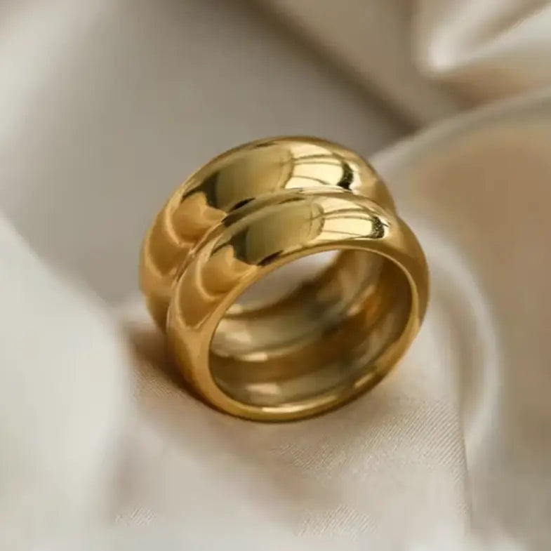 Double Band Gold Ring