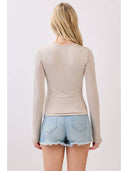 Everly Double-Layer V-Neck Top