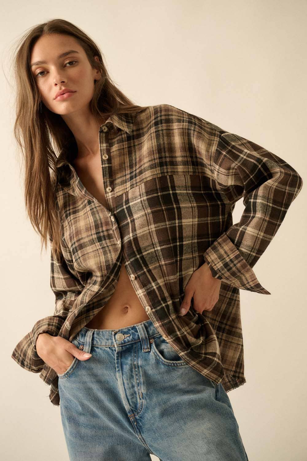 Colorblock Plaid Flannel