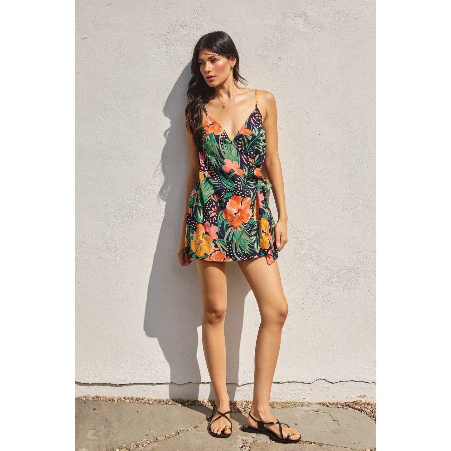 Into The Tropics Wrap Romper