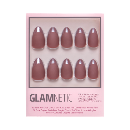 Terra Press-On Nails | Dark Brown Short Almond Nails