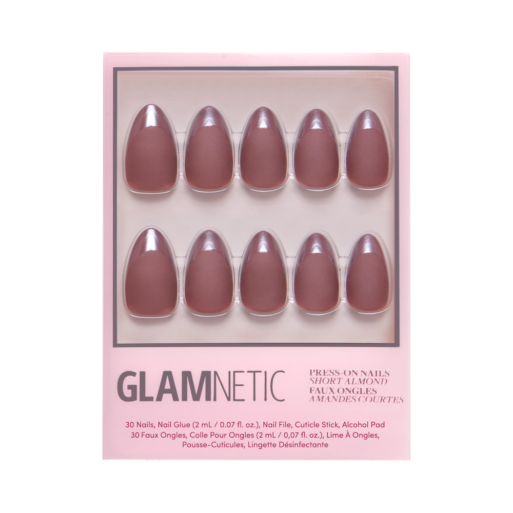 Terra Press-On Nails | Dark Brown Short Almond Nails