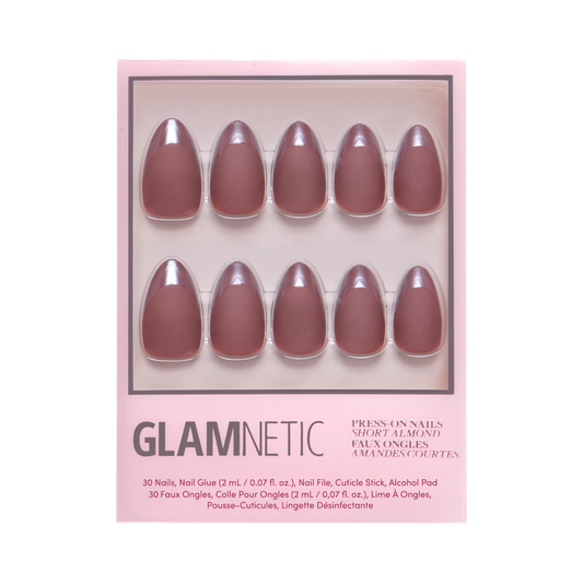 Terra Press-On Nails | Dark Brown Short Almond Nails