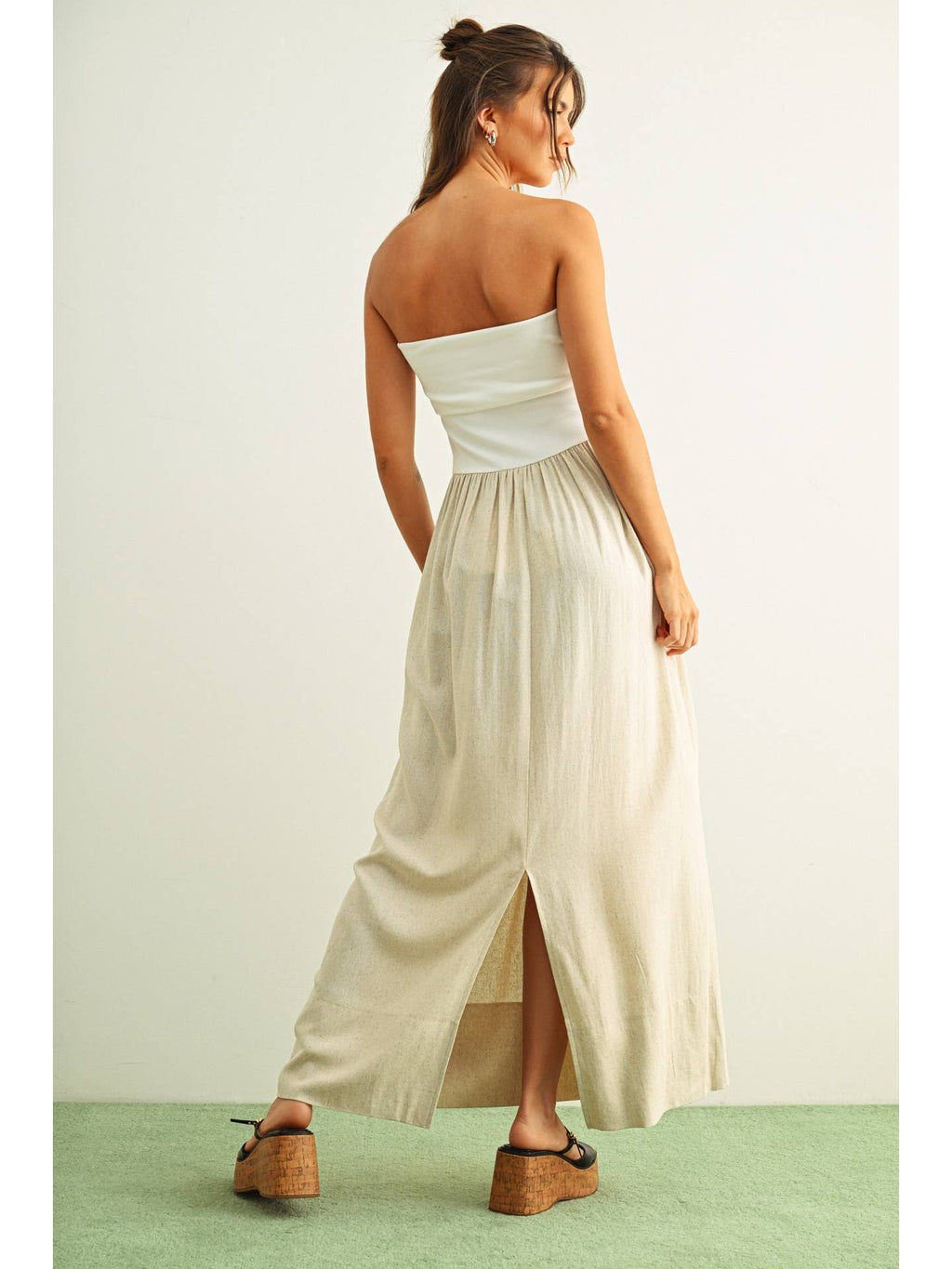 Linen Ribbed Knit Dress