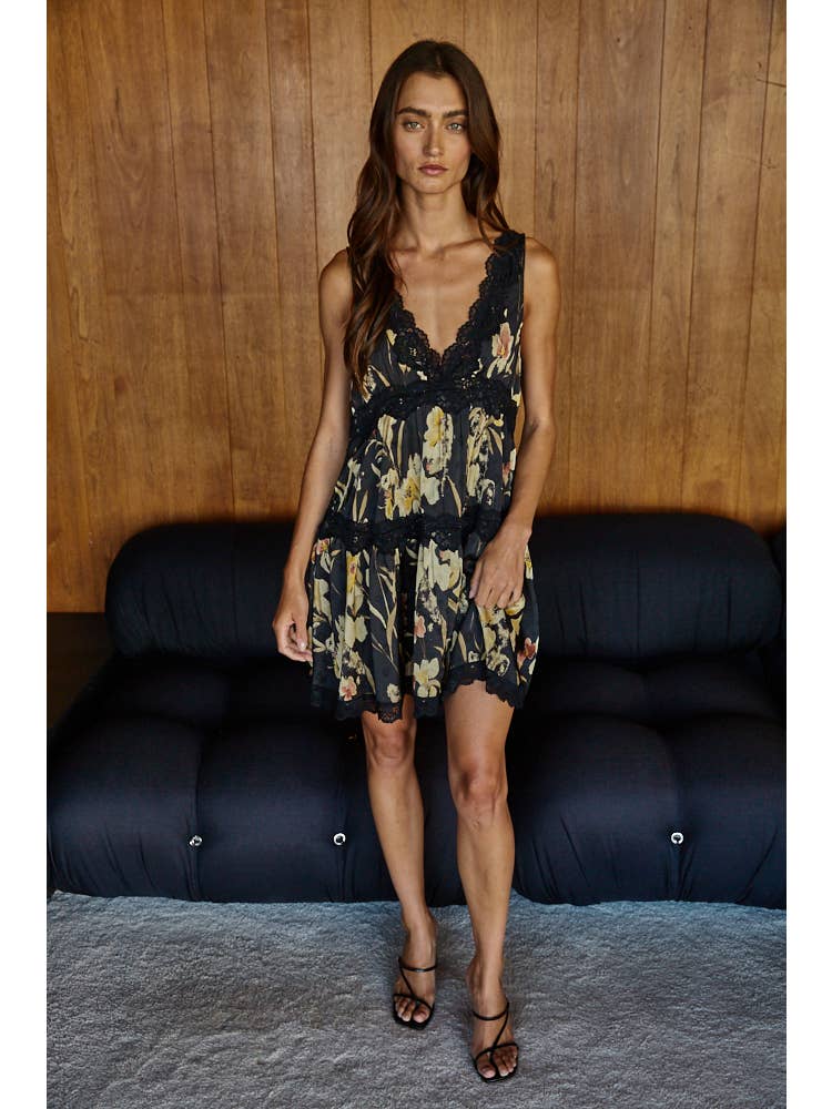 Dixie Tiered Flare Mini Dress