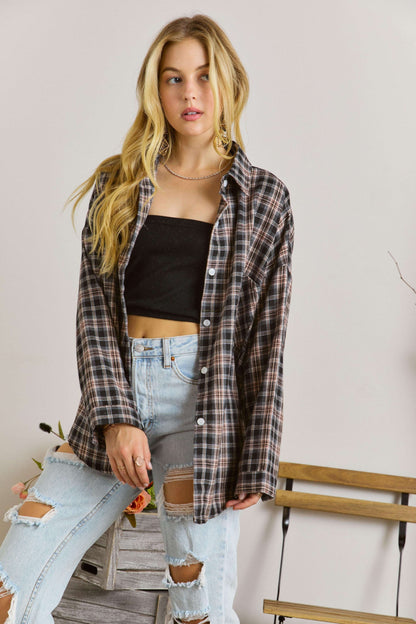 Fall in Love Plaid Shirt