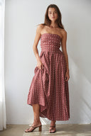 Drew Polka Dot Strapless Dress
