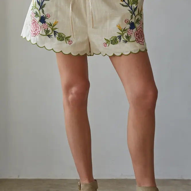 Collins Embroidered Shorts