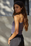 High Quality Seamless One Shoulder Ribbed Top