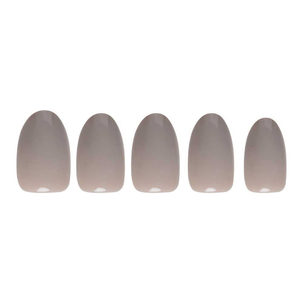 Pure Gray Press-On Nails | Short Oval Solid Holiday Nails