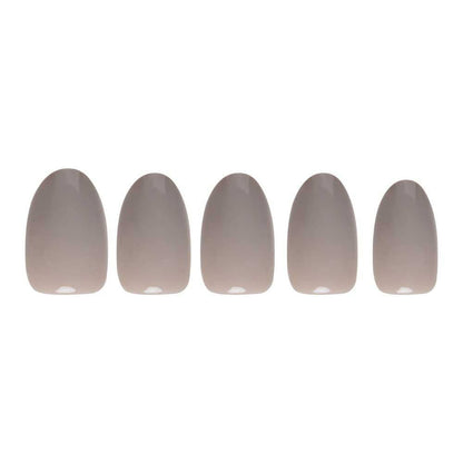 Pure Gray Press-On Nails | Short Oval Solid Holiday Nails