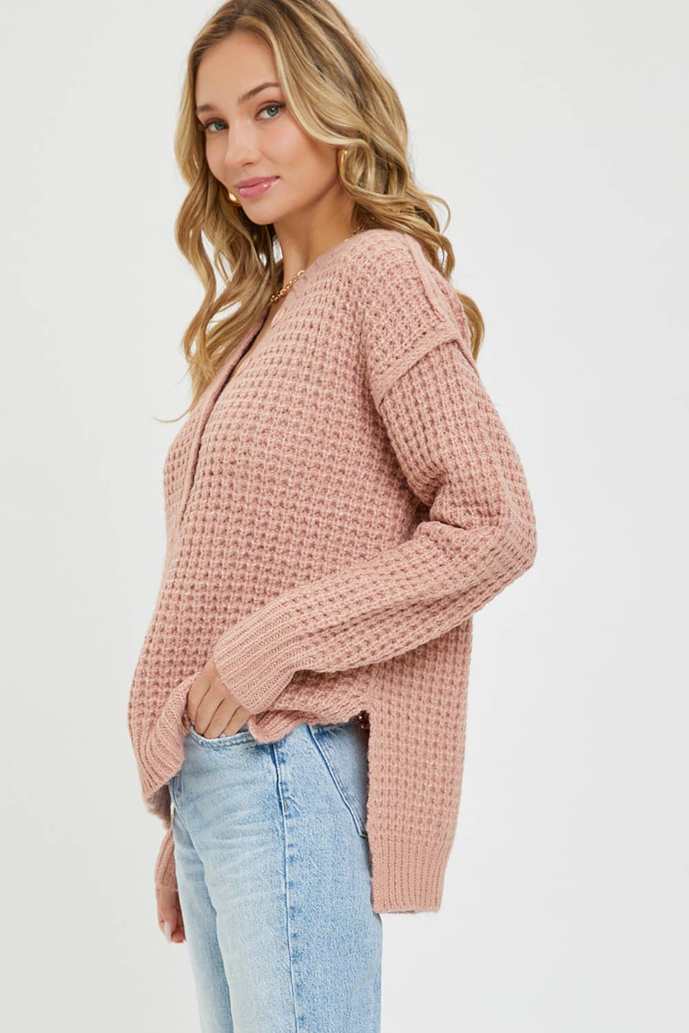 Angela's Waffle Knit Sweater