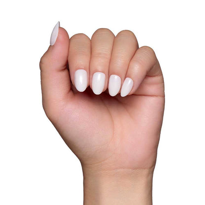 White Swan Press-On Nails | Short Oval Solid Holiday Nails
