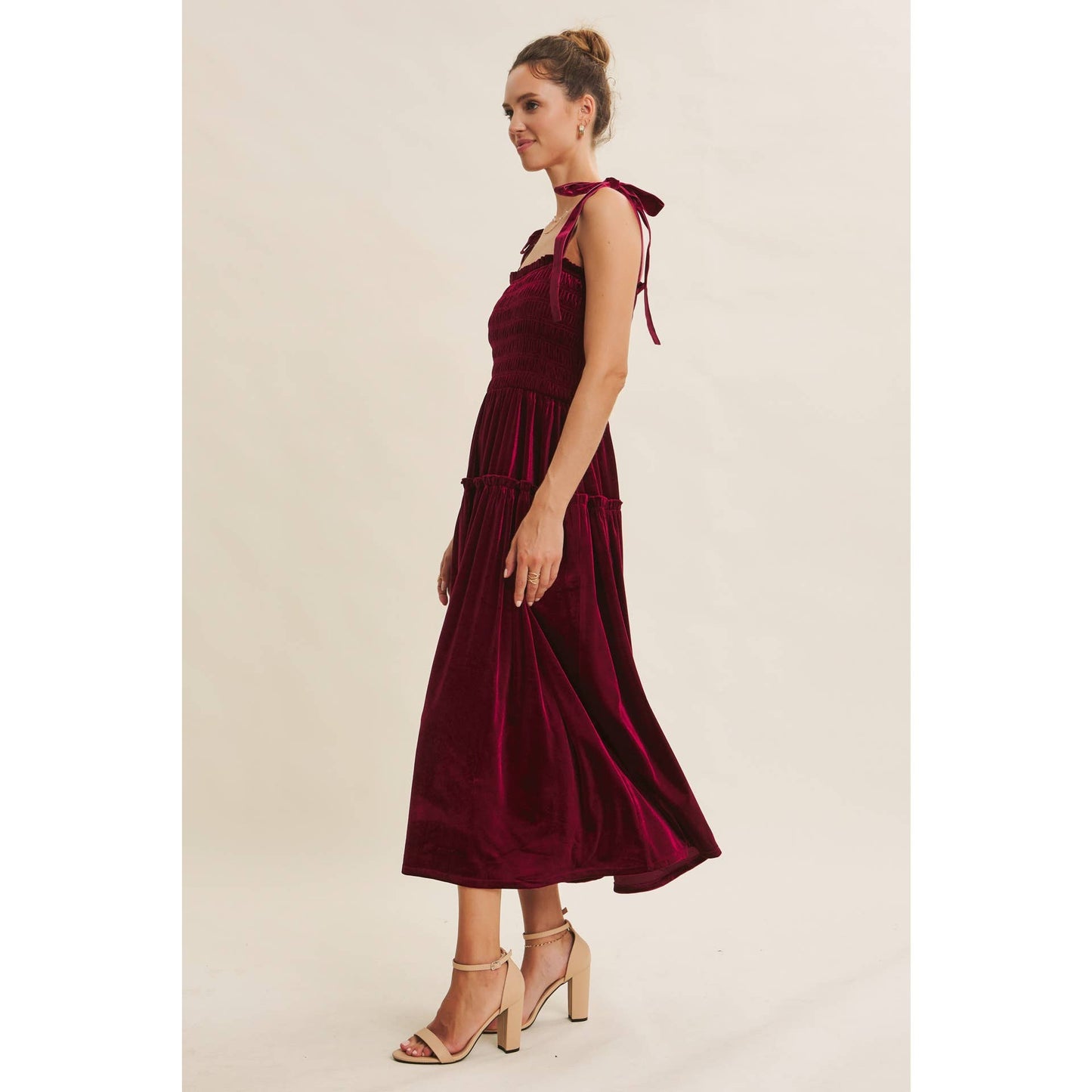 Holiday Classic Velvet Midi Dress