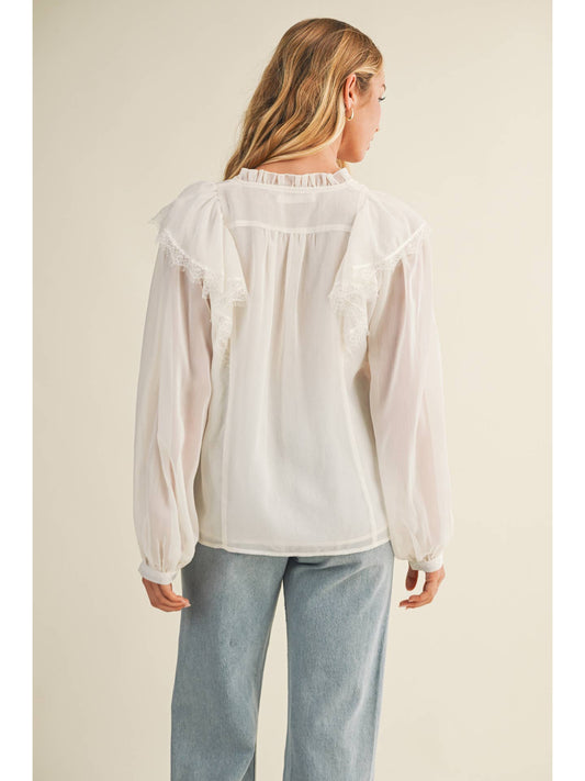 Kaiden Ruffle Long Sleeve Top