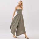 Serenity Smocked Strapless Jumpsuit