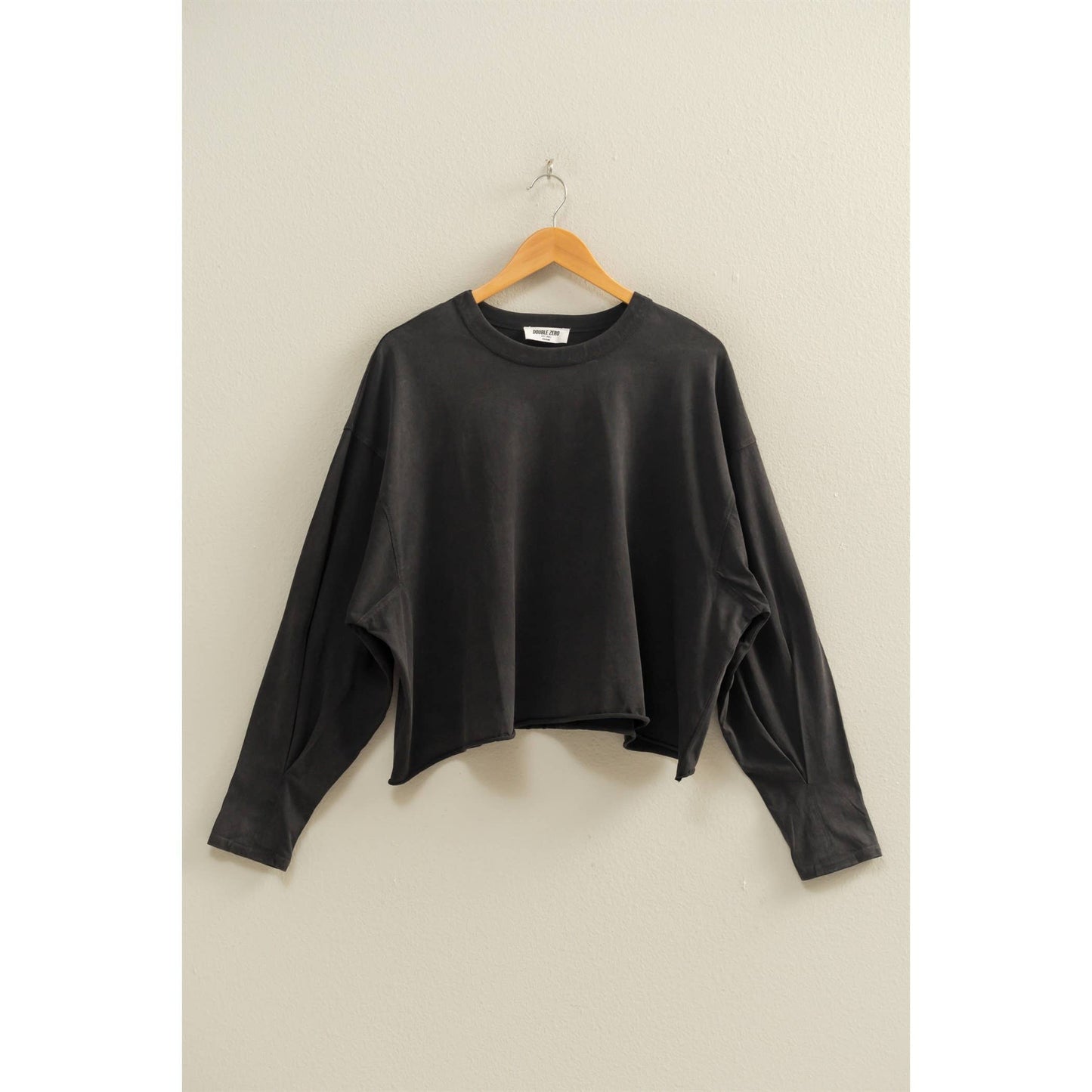 Washed Oversized Long Sleeve Top