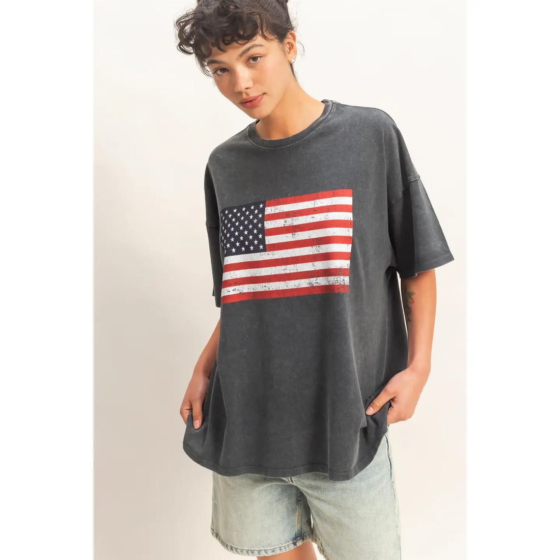 American Flag Graphic Tee